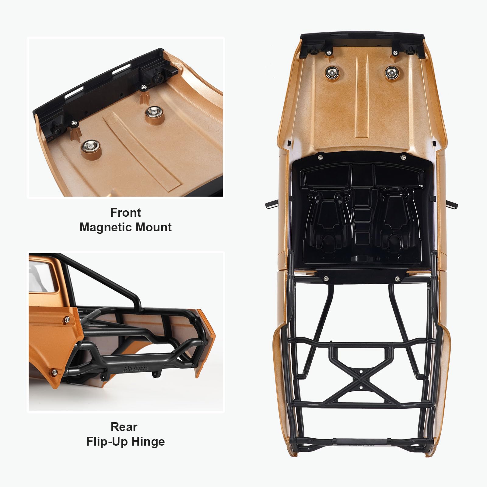Amazon | INJORA IR60 ハードボディ インテリア&ベッドケージ付き 1/10